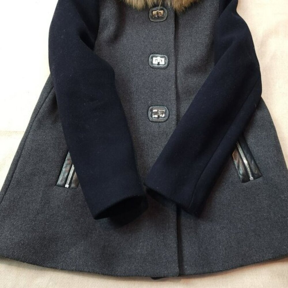 Sandro Winter Coat Fur Brim Hood (EU 36) - Picture 8 of 11